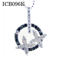 ICB096K K18WG�E�u���b�N�_�C�������h/�_�C�������h�E�y���_���g�l�b�N���X