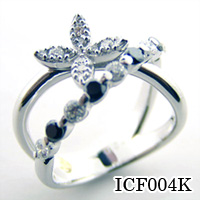ICF004K K18WG�E�u���b�N�_�C�������h/�_�C�������h�E�����O