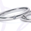 [ロマンティックブルー (Romantic Blue )] サファイア入りマリッジリング・結婚指輪