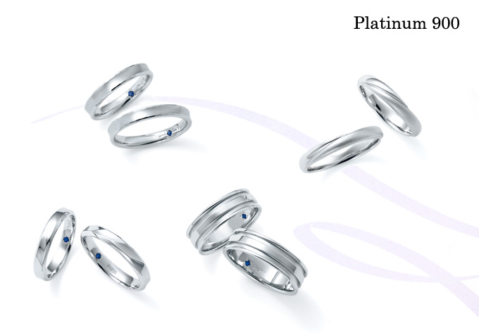 Romantic Blue; Platinum 900 《ロマンティックブルー・プラチナ900》 マリッジリング・結婚指輪
