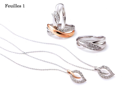 �j�i���b�` �W���G���[�ł��BFeuilles (�v���`�i�_�C�������h�����O�E�v���`�i�s���N�S�[���h�_�C�������h�����O�E�z���C�g�S�[���h�s���N�S�[���h�_�C�������h�l�b�N���X�E�z���C�g�S�[���h�_�C�������h�C���l�b�N���X)