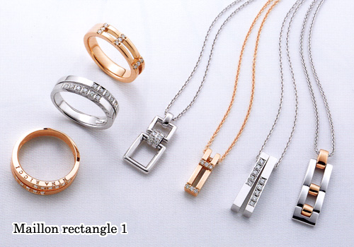 �j�i���b�` �W���G���[�ł��BMaillon rectangle (�s���N�S�[���h�_�C�������h�����O�E�v���`�i�_�C�������h�����O�E�z���C�g�S�[���h�_�C�������h�l�b�N���X�E�s���N�S�[���h�_�C�������h�l�b�N���X�E�z���C�g�S�[���h�s���N�S�[���h�R���r�l�b�N���X)