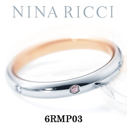 NINA RICCI 指輪 リング プラチナ ダイヤモ ハーフエタニティンド